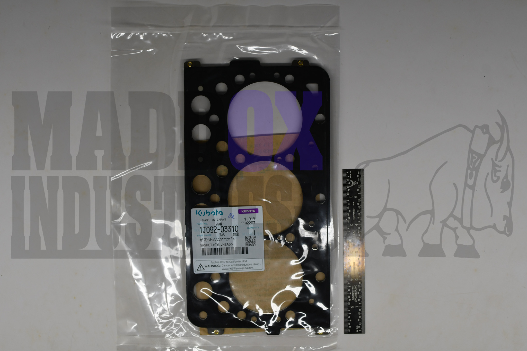 Kubota 1J092-03310 Gasket